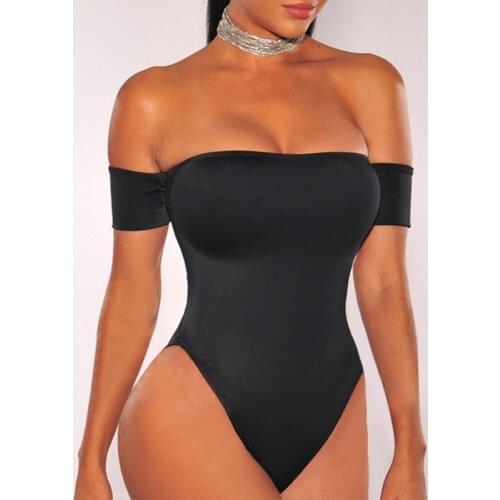 2020 New Summer Women One Piece Backless Cross Lace Up Solid Color Short Sleeve Strapless Female Swimming Beach Wear