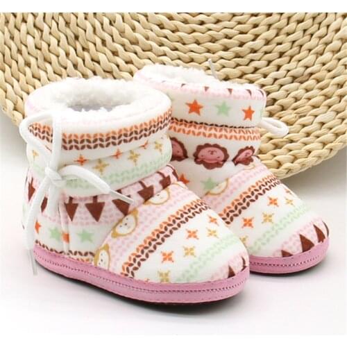 Baby Girl Boy Winter Warm Boots Thickened Baby Boots Soft Soled Snowshoes Newborn Infant First Walkers Xmas Gifts