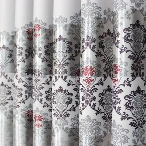 1 pc New Curtains for Windows Drapes European Modern Elegant Noble Printing Shade Curtain For Living Room Bedroom