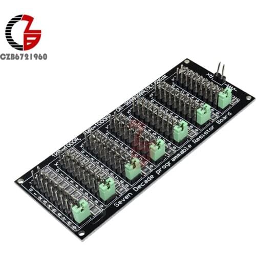 1R - 9999999R Adjustable Seven Decade Programmable Resistor Board Step 1R 1% 1/2 Watt