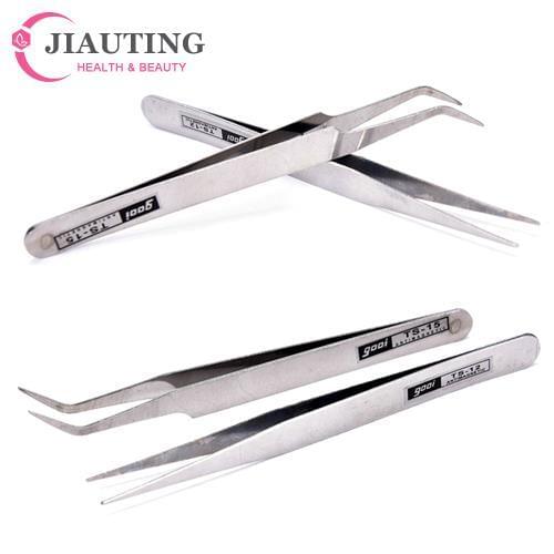 2Pcs/set Anti-static Stainless Steel Hair Removal Eyebrow Tweezer Beauty Makeup Tools for Women Lady 11.5*0.9cm