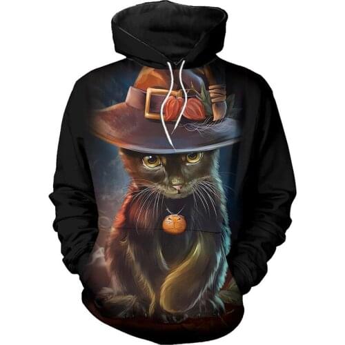 3D full color printing Cat Series zipper shirt casual Street hip hop Sweatshirt Hoodie -- mmm