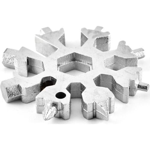 A39 18 One Multi-Function Tool Combination Small Portable Outdoor Supplies Snowflake-Join EDC Tool