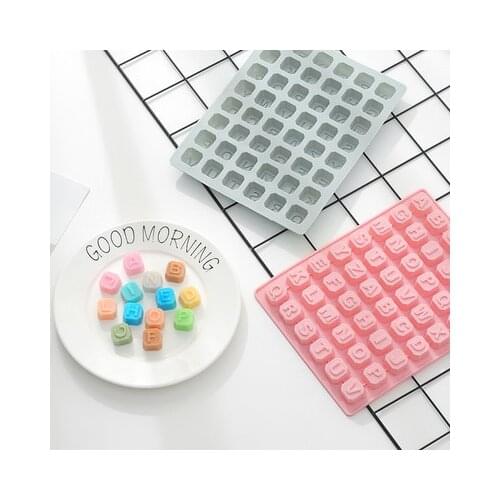 AILEHOPE number & letter Ice Cube Tray 48 Cubes Silicone Ice Cube Maker Mold For Ice Cream Party Whiskey Cocktail Cold Drink
