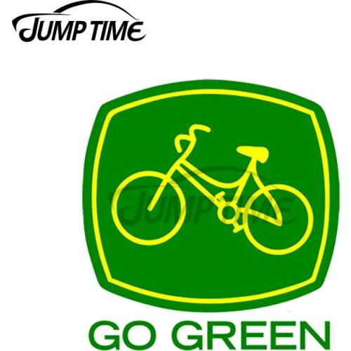 JumpTime 13 x 7.8cm For Go Green Auto Decal Fashion Occlusion Scratch Bicycle Car Stickers Suitable for Fold GTR EVO SX