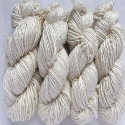 Free shiping 500g/lot hank natural undyed 50% silk 50% merino yarn hand knitting silk merino icelandic yarn