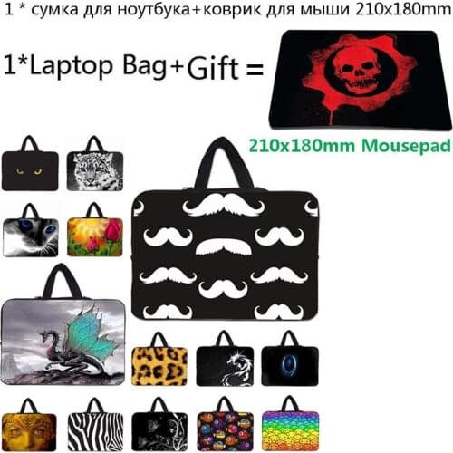Funda 15.6 Computer Bag With 21x18cm Gaming Mousepad Prints Carrying Laptop Case 15 17 14 13.3 7 13 12 10 Tablet Cover 2020 New