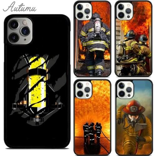Fireman Firefighter Phone Case for iPhone 11 12 Pro Max mini X XR XS SE 2020 5 6S 7 8 Plus Samsung Galaxy S8 S9 S10 Cover shell