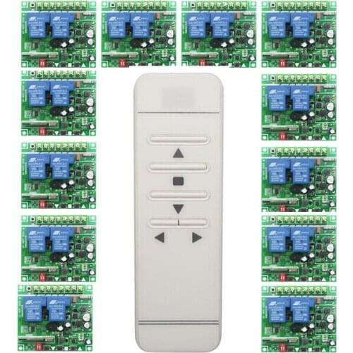 DC12V 24V 36V 48V 2CH RF Wireless Remote Control Switch System 12 receiver & 1 transmitter motor/Shutter/electric door