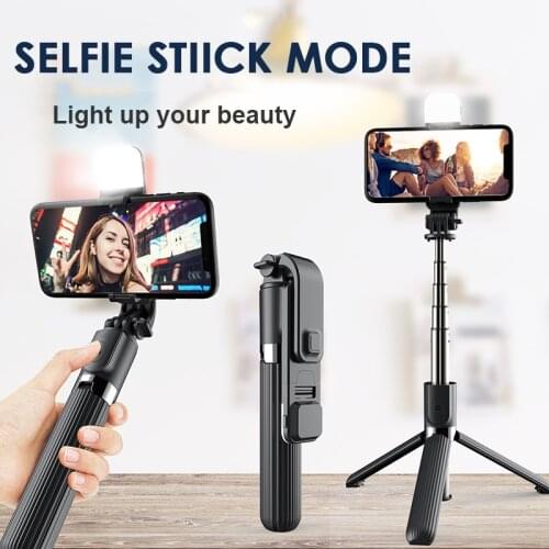 Beauty Fill Light Bluetooth Selfie Stick Multifunctional Handheld Telescopic Tripod, Compatible With Camera Selfie Stick