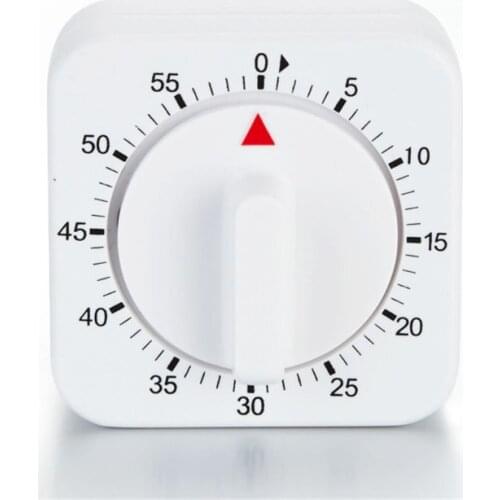 Square 60 Minute Mechanical Kitchen Cooking Timer Countdown Alarm Food Preparation Baking Mechanical Time