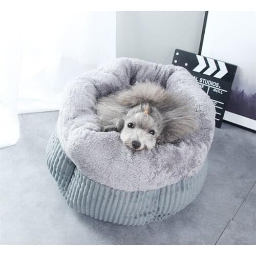 Pet Bed 4 Colors Available Non-detachable Dog Cat Cave Skin-friendly Soft Warm Breathable Arctic Velvet Kitten Puppy Mat