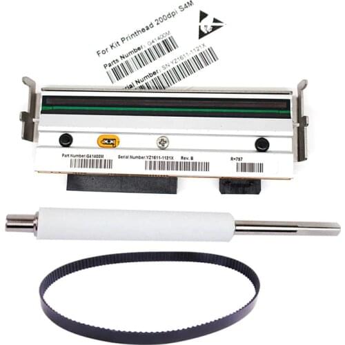 New Compatible S4M Printer Roller & belt & Thermal Printhead For Zebra S4m 203dpi Barcode Printer