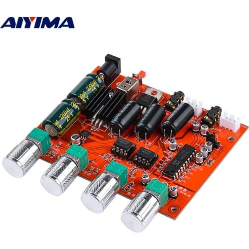 AIYIMA NE5532 OP AMP Preamp Tone Board NJM2150 BBE Audio Processing Module Single Power Supply For Sound Home Theater