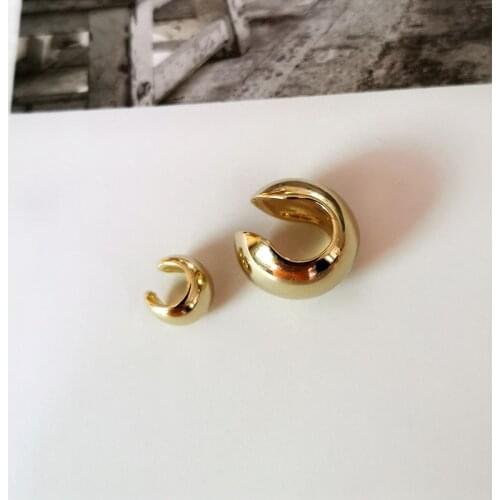 Simple Earings Circle Ball Ear Cuff Fake Earrings for Women Earcuffs Gold Silver Color Earcuff Clip on Earrings Faux Piercing
