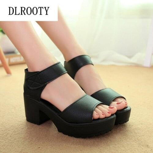 Women Sandals Summer Shoes Peep Toe High Heels Woman Wedges Fashion Hook & Loop Comfortable Casual Platform Female Slides