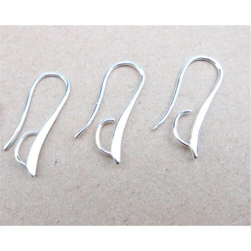 HOT 20X DIY Making 925 Sterling Silver Jewelry Findings Hook Earring Pinch Bail Ear Wires For Crystal Stones Beads