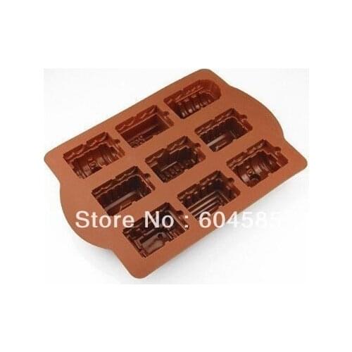 9 Cavities Silicone Baking Cake Mold Chocalate Mold Train Design