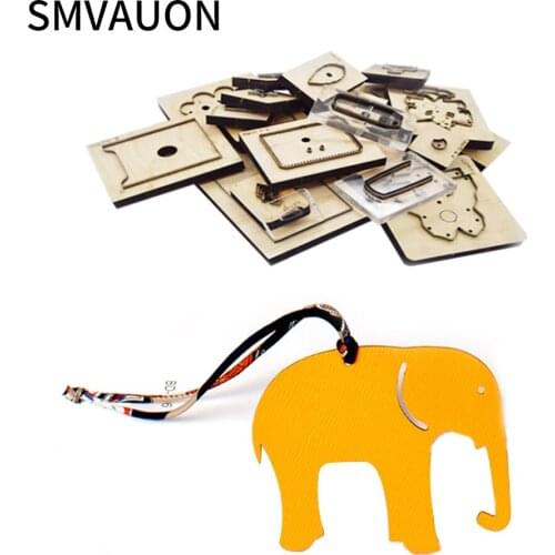 SMVAUON Elephant Key Chain Cut Mold Cutting Diy Leather Elephant Key Ring Steel Mold Die Cutter For Leather