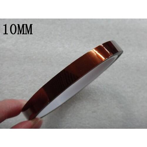 Flashcolor 10 Rolls Wholesales 10mm*33m Heat Resistant Tape for Sublimation Transfer Thermal Polyimid Tape