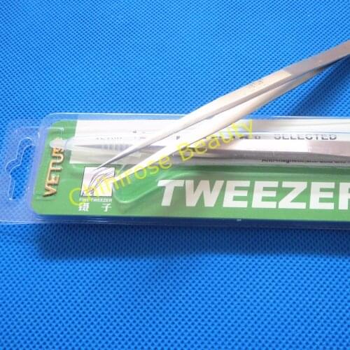 10 pcs VETUS Tweezer ST-11 Stainless Steel Electronics Medical Tweezers Makeup Beauty Forceps Repair Multi Tools