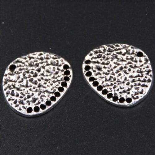 10pcs Silver Plated 11 hole oval connector for earrings necklace bracelet DIY charm jewelry handmade accessories A360