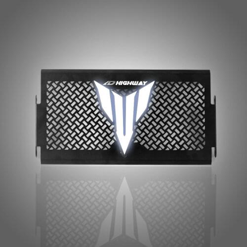 For Yamaha MT07 FZ07 FZ-07 XSR700LED Light Bumb Motorcycle Radiator Grille Cover Guard Aluminum Oil Cooler Protection Protetor