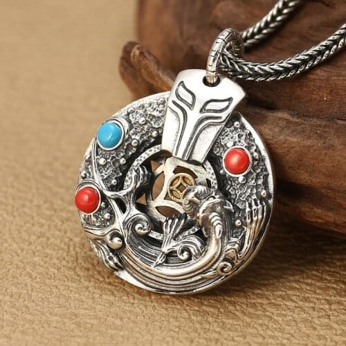 EDC 925 Silver Knife Beads Rings A Pendant Paracord Outdoor Decorations 925 Silver Camping Gear EDC Tools