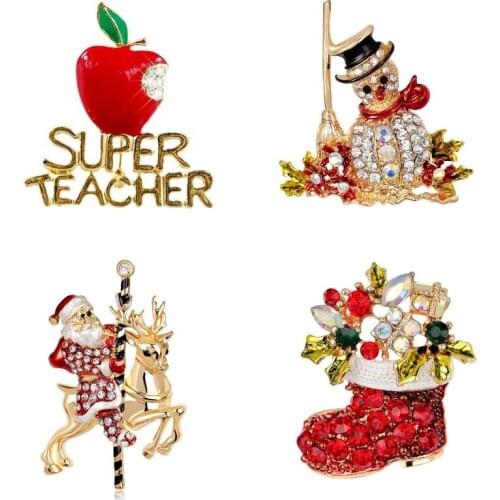 Bee Brooches Enamel Broches Gold Color Champagne Rhinestone Pins De Tronos Halloween Christmas Gift