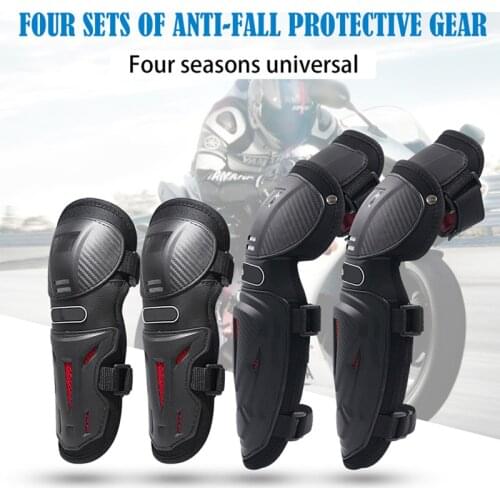 Motorcycle Protective Gear Kit Windproof Full Set Of Professional Riding Knee Pads Elbow Pads For Knight Off-road Motorcycles