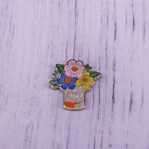 La Croix Flowers Hard Enamel Pin Badge
