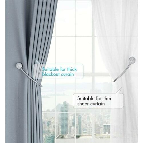 Magnetic Pearl Ball Curtain Tiebacks Tie Backs Holdbacks Buckle Clips Accessory Curtain Rods Accessory Decorative