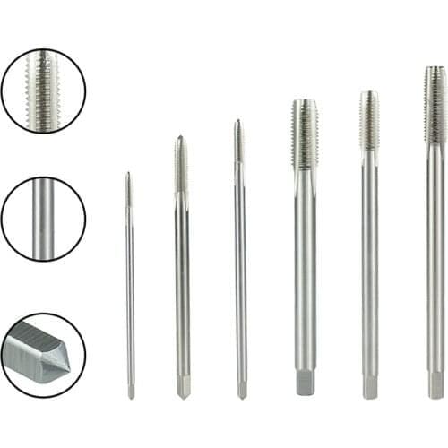Metric Machine Thread Tap Taps Hss 90-M8-M12 Long Thread Tap Tap for Metallurgy Tools Straight Flute Screw Tap