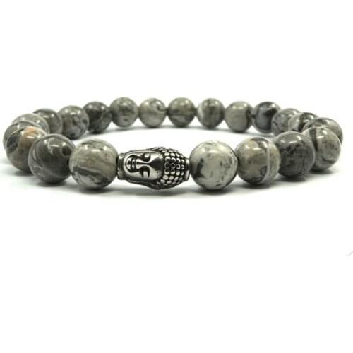 Fashion Stainless Steel Buddha Natural Stone Beads Tibetan Bracelets For Women Handmade Braided Pulseras