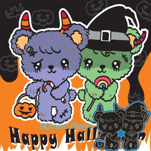 90*79mm happy halloween new Metal Cutting Dies for decor card DIY Scrapbooking stencil Paper Album template Dies