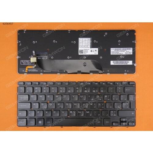 Arabic New Replacement Keyboard for DELL XPS 13 9333 L321X L322X Ultrabook Laptop Black with Backlit NO Frame