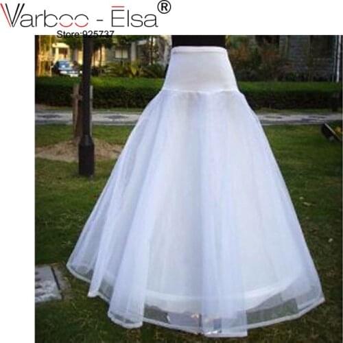 New A Line 1-Hoop 2-Layer Sottogonna Tulle Wedding Underskirt Petticoat Crinolines Wedding Dress Petticoat Enaguas De Faldas
