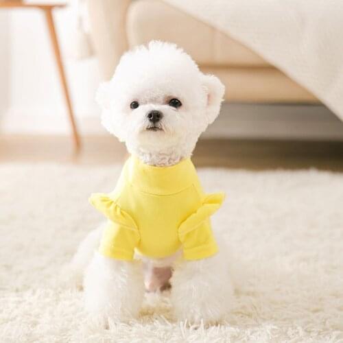 Dog Clothes Lace Small Flying Sleeve Spring and Autumn Dog Small and Medium-sized Dog Cat Two-legged Pet Clothes