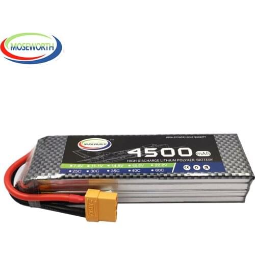 RC LiPo Battery 4S 14.8V 4500mAh 60C For RC Models Aircraft Quadcopter Helicopter Car Drone 14.8V RC Batteries LiPo 4S 4.5Ah
