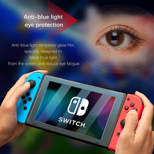 Switch Lite Bubble-Free 2 Pack Transparent HD Clear Screen Protector Anti-Fingerprint Tempered Glass Film For Nintendo Switch