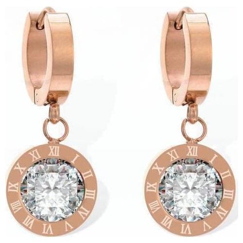 316L Stainless Steel Zircon Love Pearl Earrings Female Temperament Atmospheric Bow Star Earrings For Woman