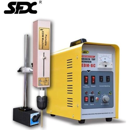 Spindle servo control portable EDM 800W with brass electrodes in free