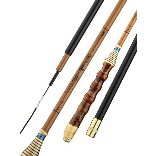 Telescopic fishing rod bamboo handle ultra-fine ultra-light super-hard 28 tune Stream fishing rod Carbon Fiber Carp Fishing Pole