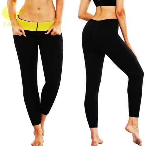 LAZAWG Women Sauna Weight Loss Sweat Control Pant Slimming Neoprene Hot Leggings Slim Fitness Workout Hot Thermo Sweat Leggings