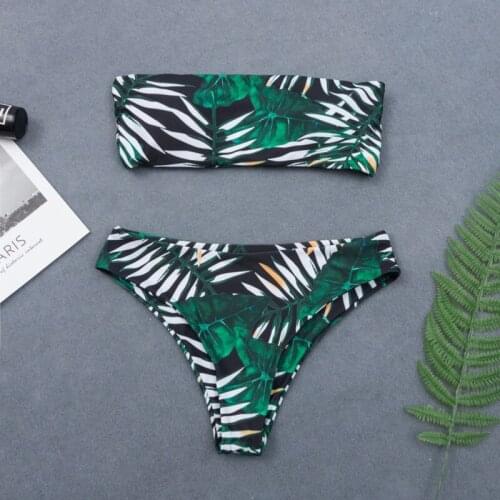 New Summer Women Sexy Bikini Set Push-up Unpadded Bra Swimsuit Swimwear Triangle Bather Suit Swimming Suit Print Graffiti