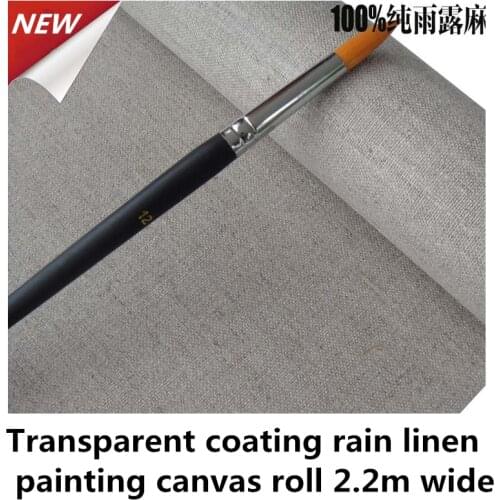 2.2m wide roll clear coating primed rain linen canvas for artists