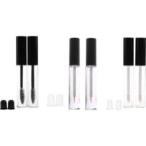 2pcs 10ml Empty Mascara Tube with Wand for Eyelashes/Lip Gloss / Eyeliner Makeup