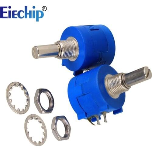 2pcs/set 3590S Multi-turn wirewound Potentiometer 10K 500R 1K 2K 5K 20K 50K 100K volume control Adjustable Resistor