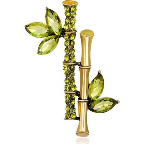 2020 Chinese style fashion bamboo jewelry festival high rise alloy full plant Korean natural bamboo knot brooch