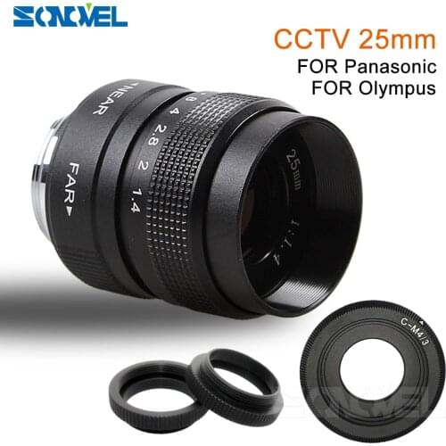 25mm CCTV TV Movie lens Fixed Focus F1.4 Lens+C Mount for Panasonic M4/3 G2 G3 G5 GH1 GH2 GH3 GF1 GF2 GF3 GF5 GF6 GX1 G1